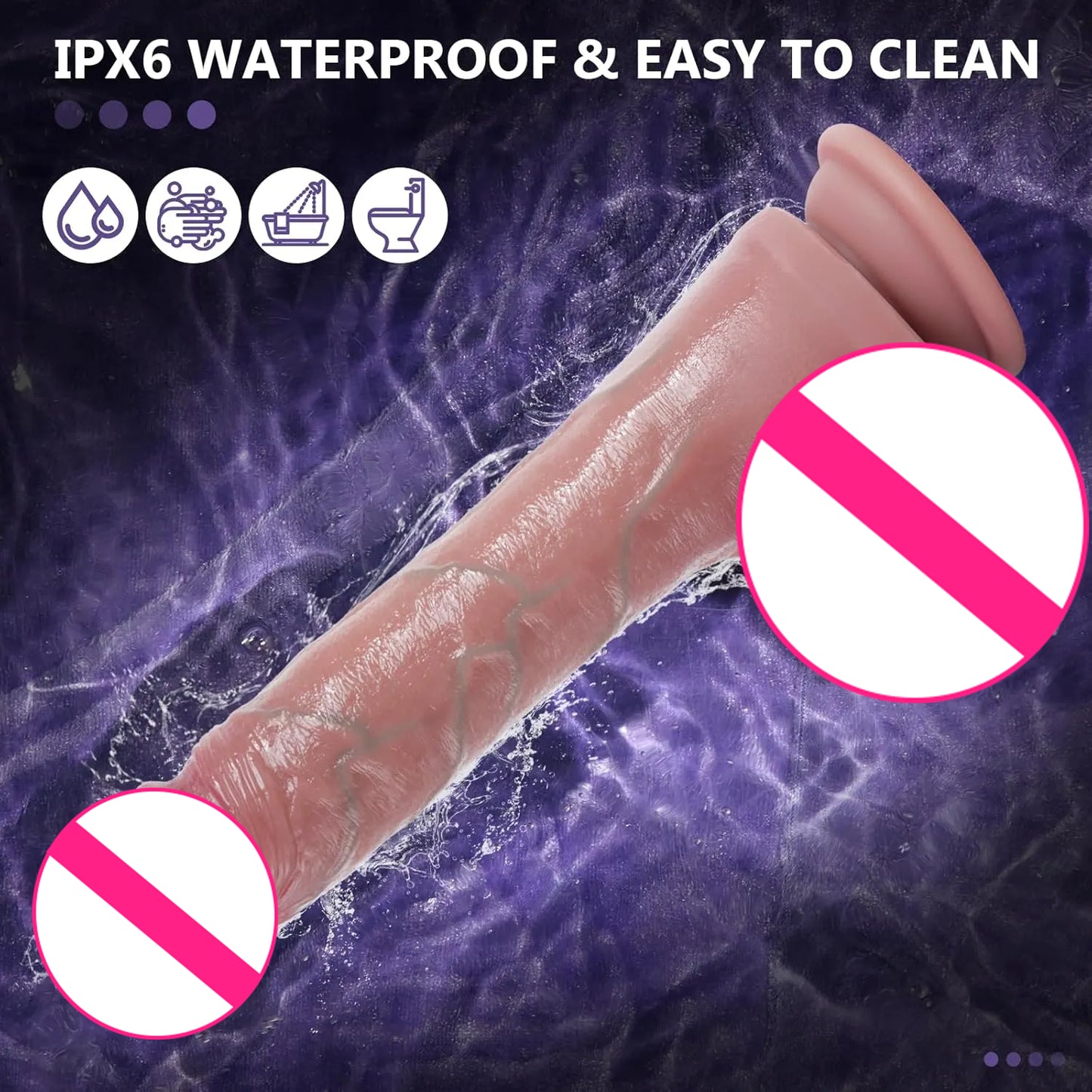 Hard Shaft - 8.5 Inches Heating Realistic Massager