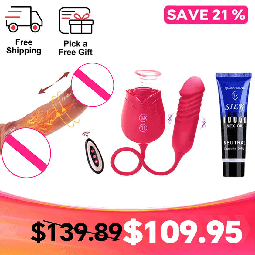 8.66" Medical Silicone Heating Thrusting Massager
