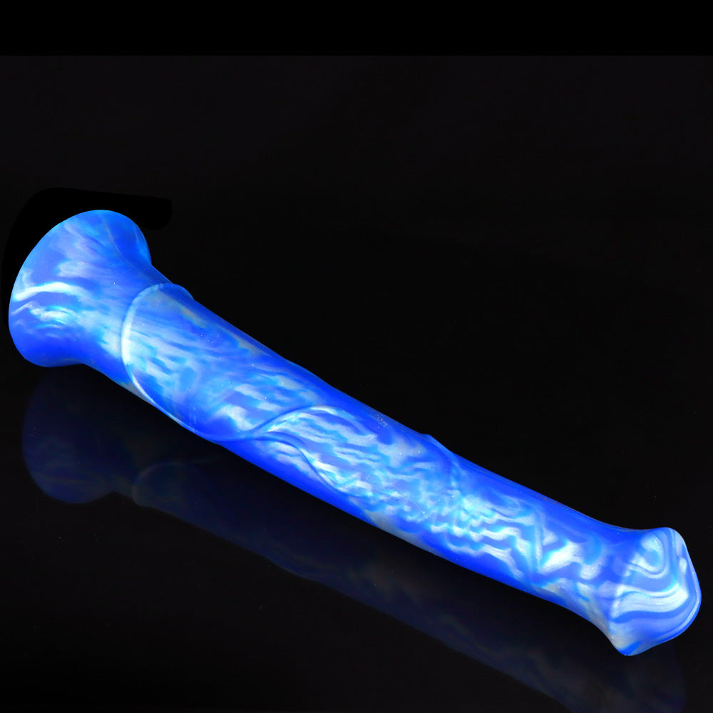 Thick Mixed Color Artificial Horse Dick Silicone Dildo – product view 5