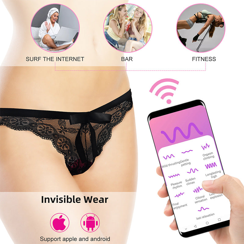 APP Remote Control 10 Vibration Massage Underwear Wearable Jumping Egg Masturbator – product view 2