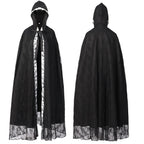 Halloween Party Medieval Lace Cape Gothic Long Hooded Cloak – product view 2