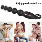 7 Frequency Vibration Anal Plug With Beads In The Back Chamber — product image 3