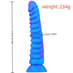 Dragon Scale Mixed Color Silicone Artificial Dildo – product view 4
