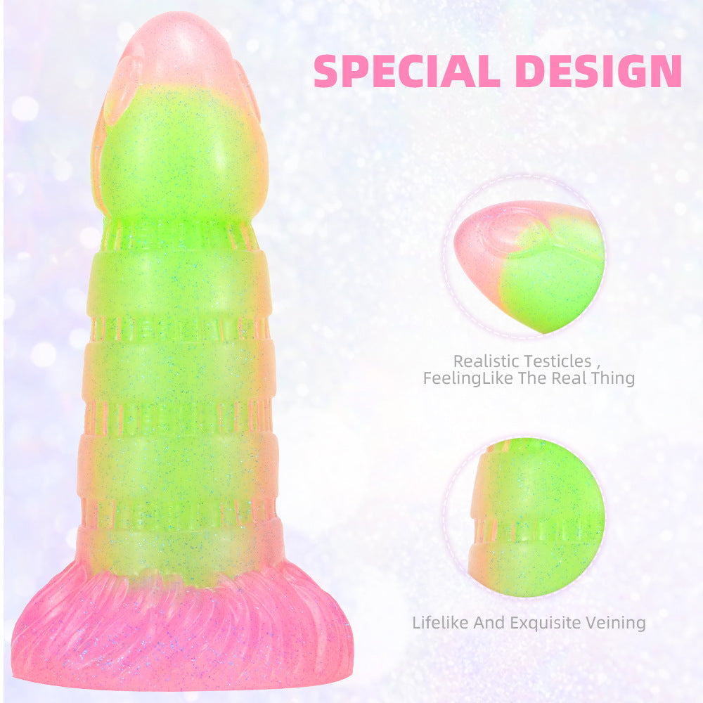 Special-Shaped Luminous Liquid Silicone Dildo – product view 3