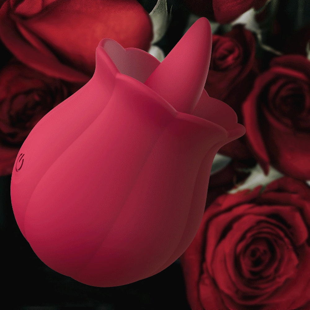 Rose Petal Vibrator | Tongue Vibrator Clitoris Stimulator – product view 3