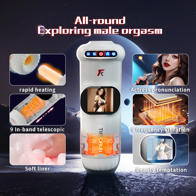 2026 New Stroker Uxol Heating 9 Vibration & 9 Thrusting Male Stroker with Moan Function, Full LCD Display Uxolclub Sex Toys for Men – product view 23