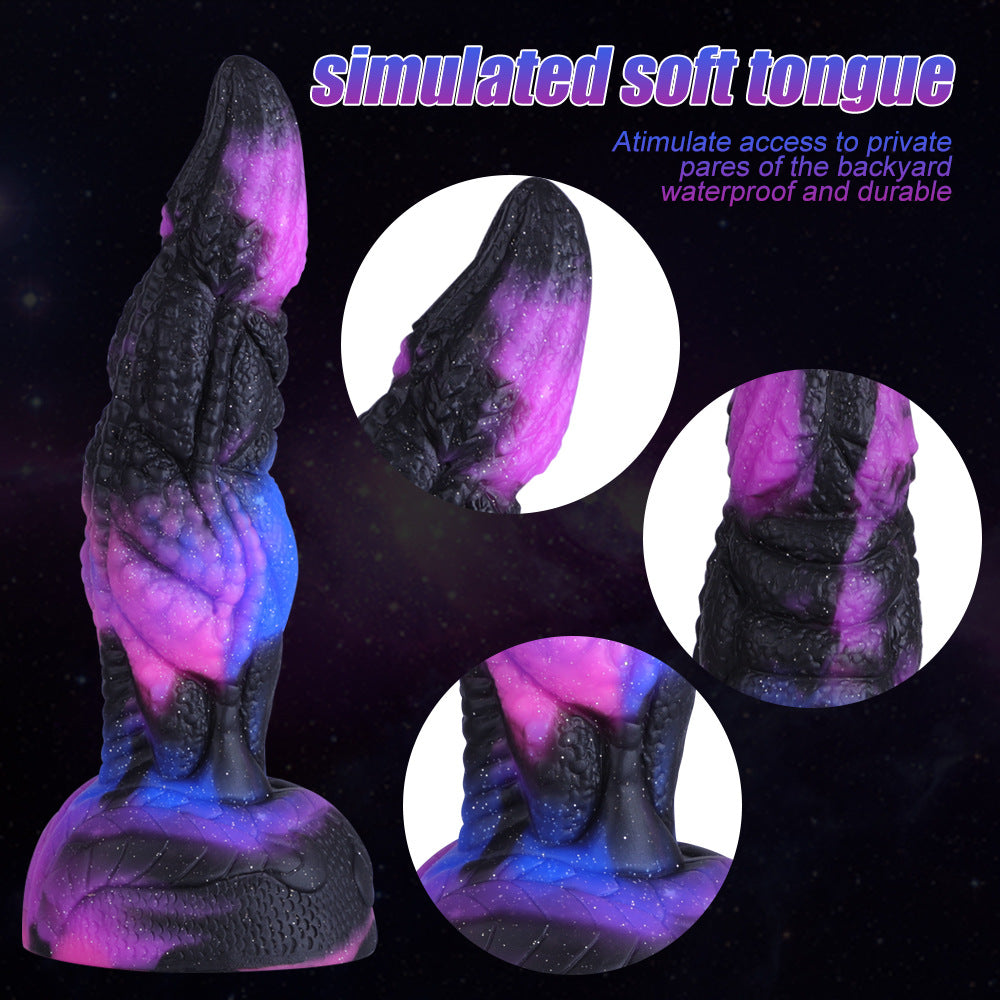 Starry Dark Purple Special-Shaped Artificial Dildo – product view 5
