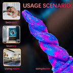 Special Shaped Mixed Color Liquid Silicone Manual Dildo – product view 3