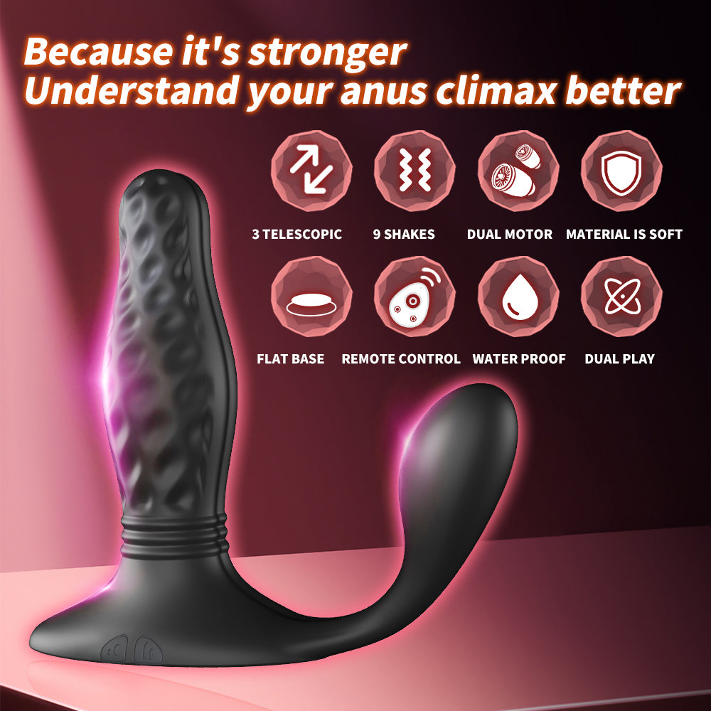 2026 New UXOL Anal Vibrators 3 Thrusting & 9 Vibrating Wireless Remote Control, IPX7 Waterproof Prostate Massager Adult Toys – product view 2