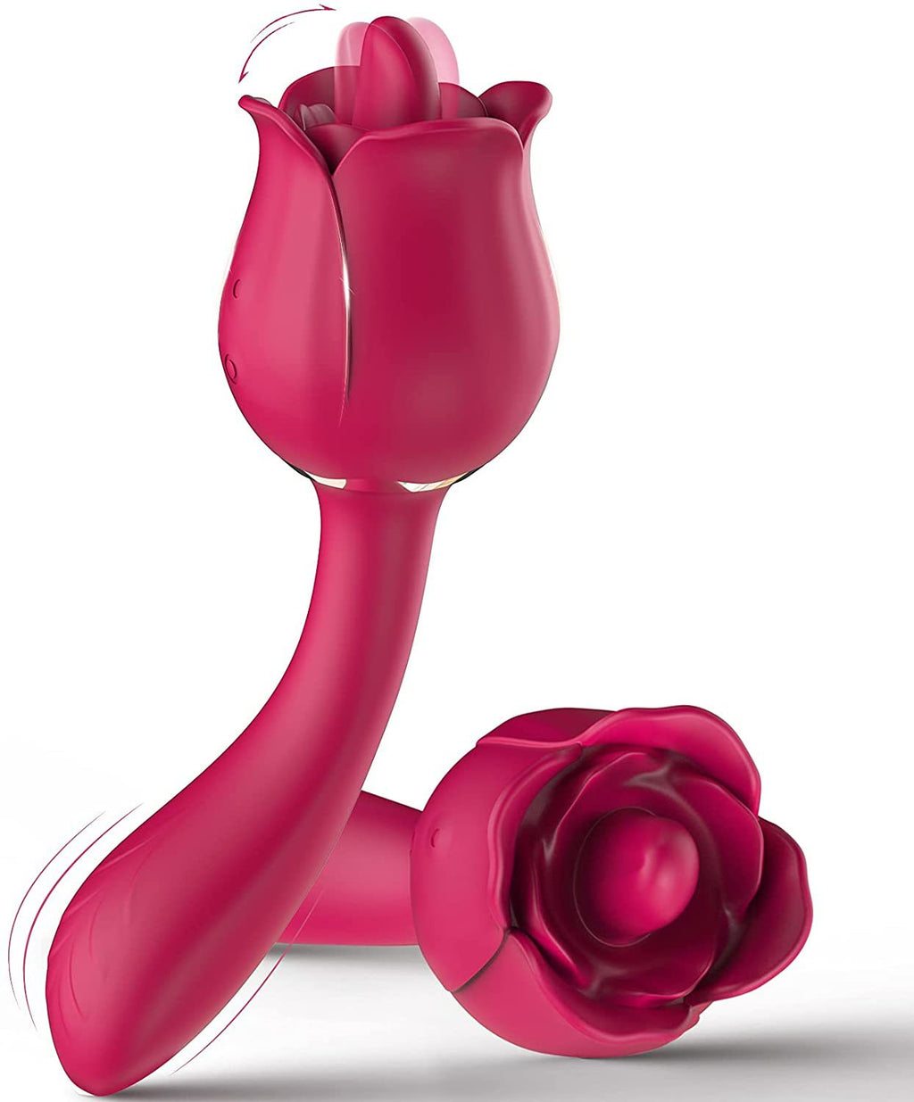 2 In 1 Rose Tongue Licking Female Vibrator – product view 2