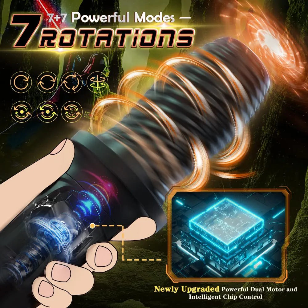360° Wrapped 7 Rotating Vibrating Handheld Electric Stroker — product image 3