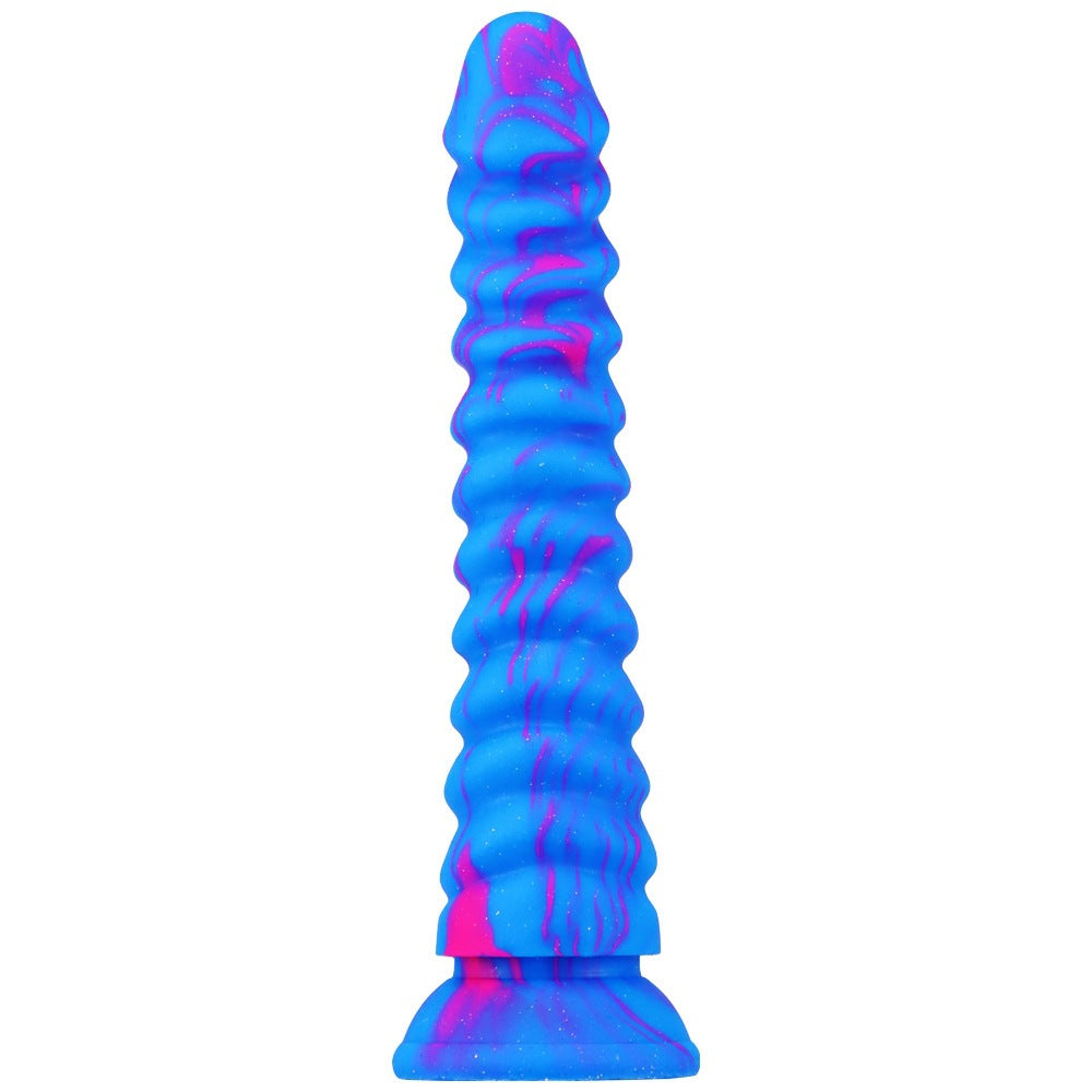 Dragon Scale Mixed Color Silicone Artificial Dildo – product view 2