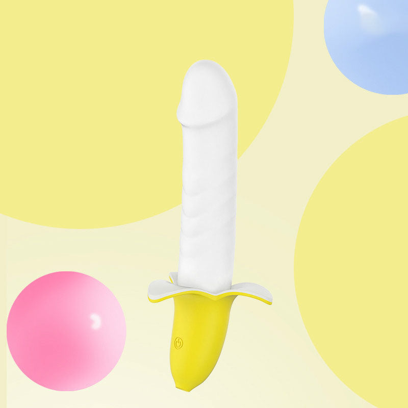 Silicone Banana Dildo Automatic Retractable Masturbator – product view 6