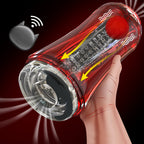 Red Eagle 10 Vibrations Air Pressure Sucking Electric Male Stroker Transparent Soft for Penis Stimulation – product view 15