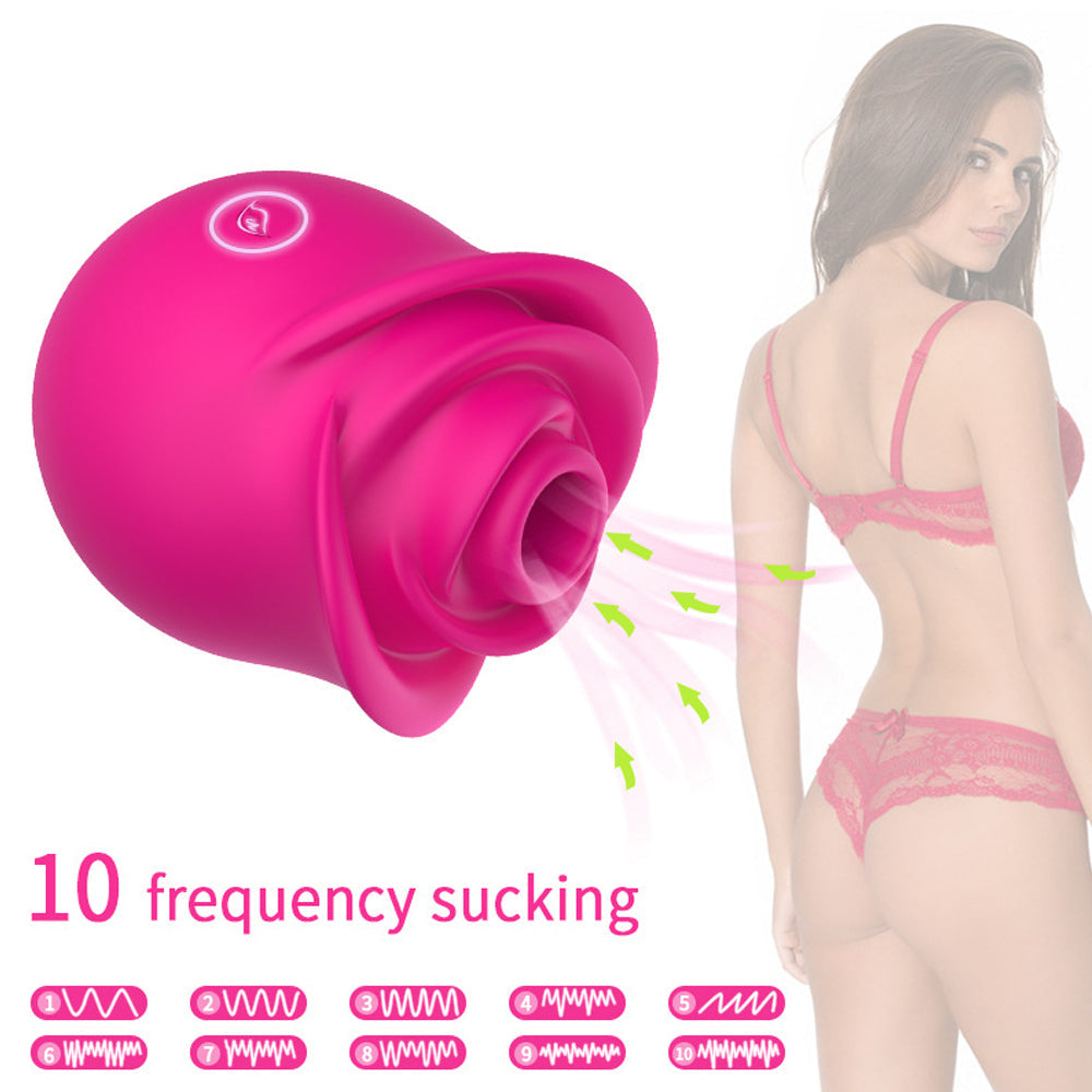 Sucking Rose Vibrator Female Massage Rose Petal Masturbator – product view 3