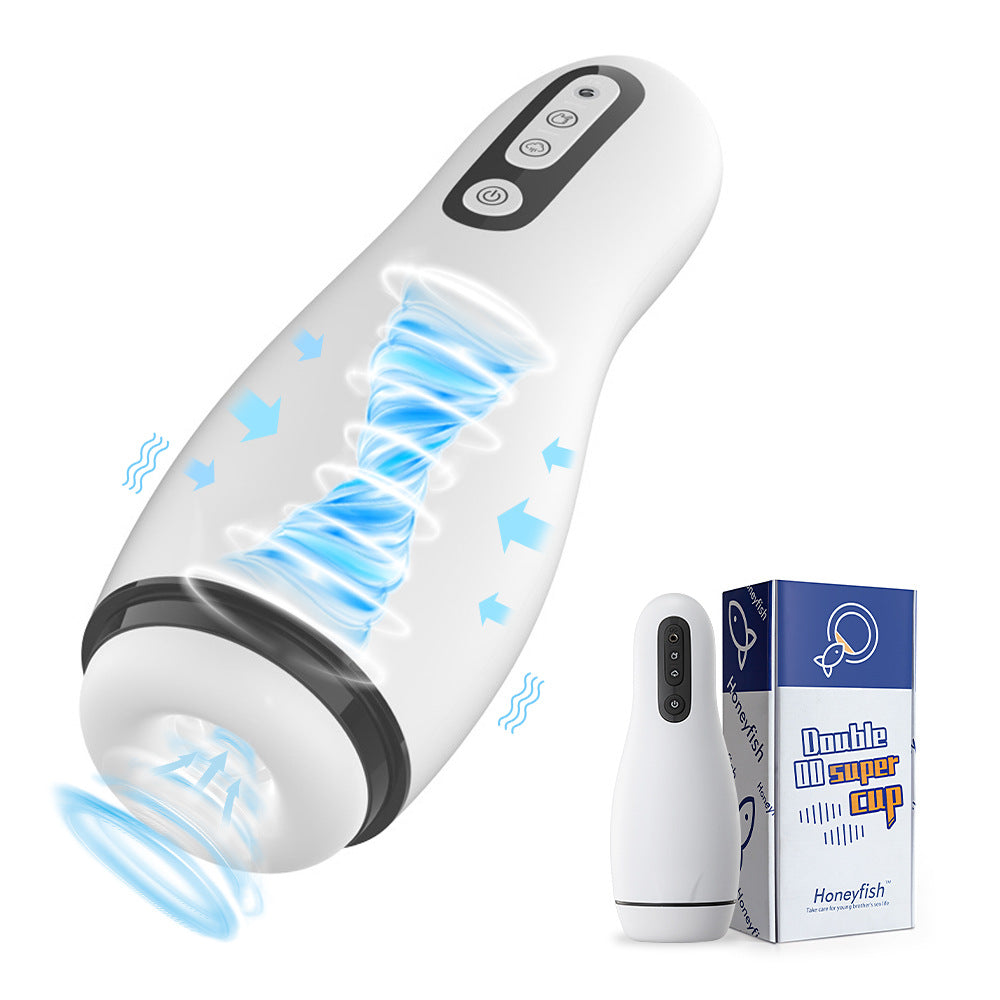 Penguin 10 Vibration 3 Sucking Automatic Masturbation Cup Telescopic Heating Glan Stimulator Sex Toy for Men — product image 3