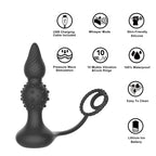 Remote Control Vibrating Anal Beads | Silicone Thrusting Butt Plug – product view 4