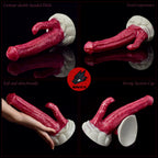 Simulated Alien-Shaped Female Penis Dual-Channel Silicone Dildo – product view 4