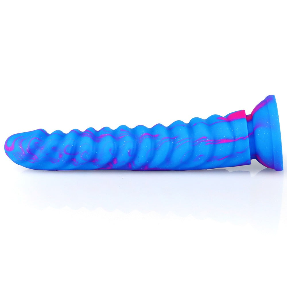 Dragon Scale Mixed Color Silicone Artificial Dildo – product view 3