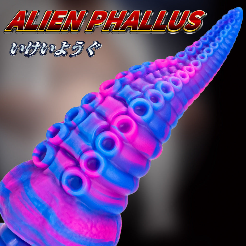 Special Shaped Mixed Color Liquid Silicone Manual Dildo – product view 11