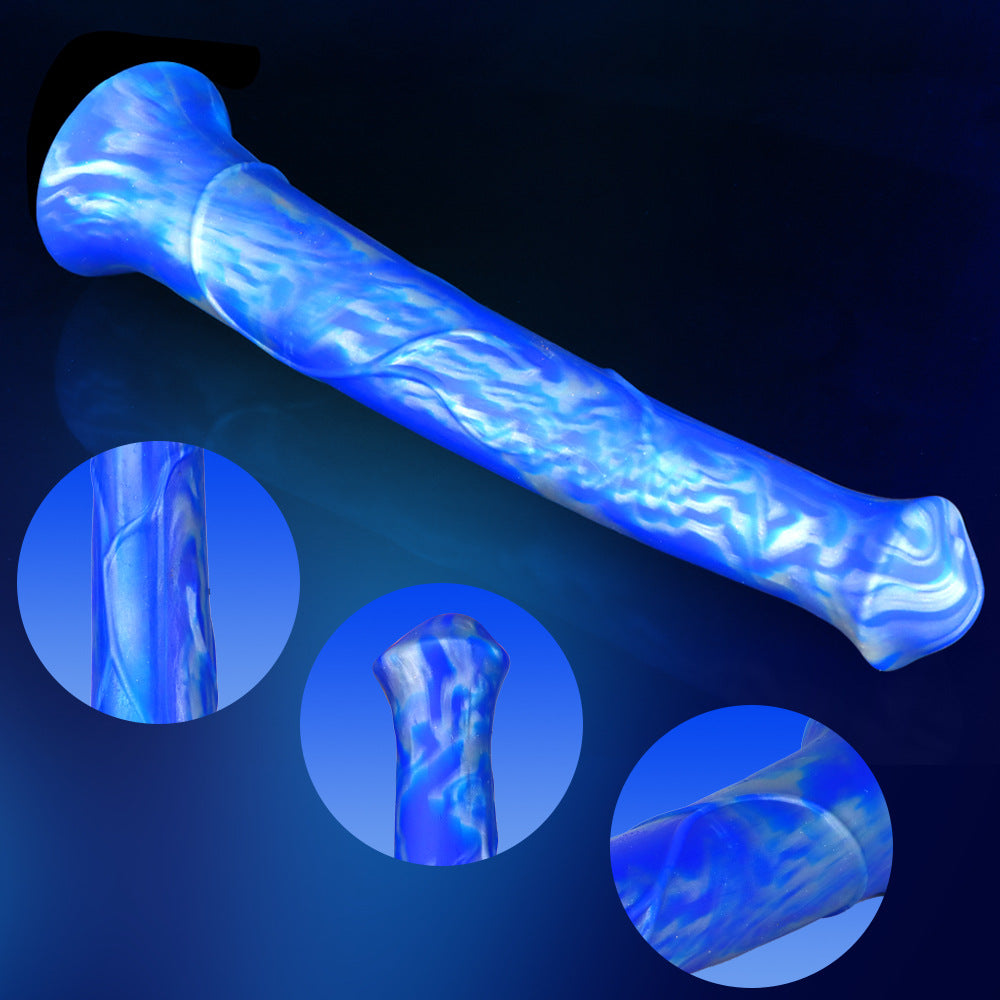 Thick Mixed Color Artificial Horse Dick Silicone Dildo – product view 4