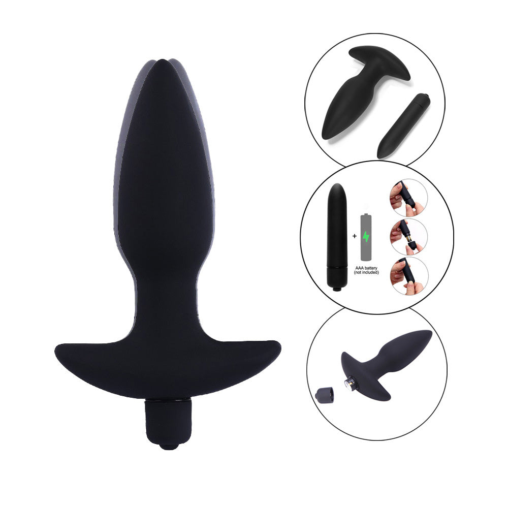 Male Prostate Silicone Vibrating Bullet Anal Plug – product view 3