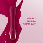 Burgundy Hand-Held Sucking Female Masturbation Vibrator – product view 5