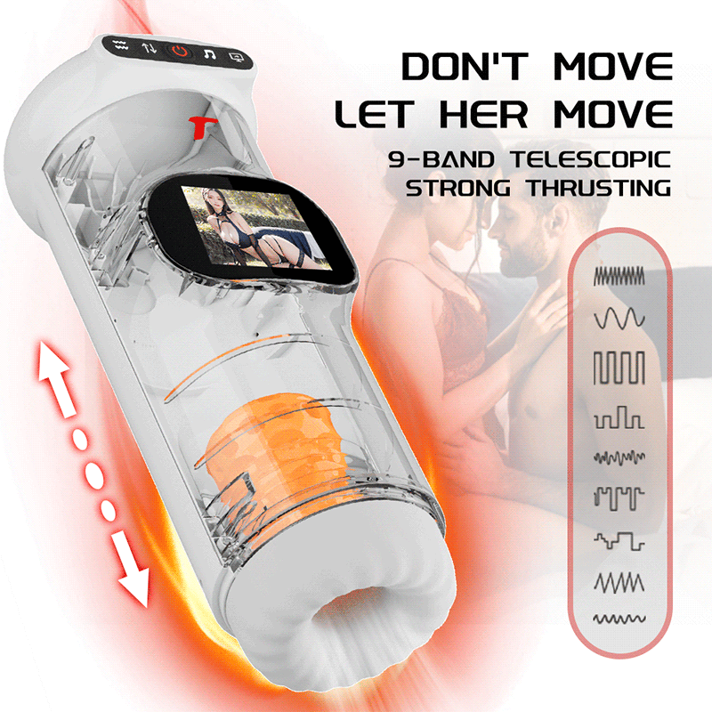 2026 New Stroker Uxol Heating 9 Vibration & 9 Thrusting Male Stroker with Moan Function, Full LCD Display Uxolclub Sex Toys for Men – product view 9