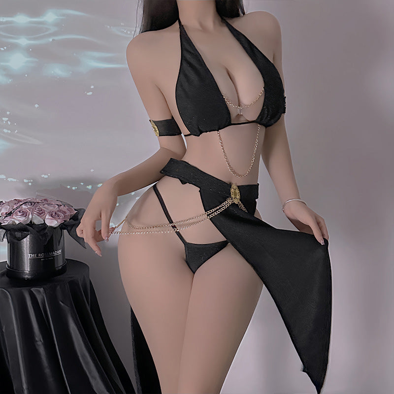 Sexy Queen Fan Ancient Style Egyptian Cat Girl Uniform Sexy Lingerie – product view 5