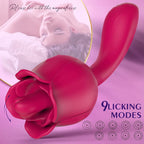 2 In 1 Rose Tongue Licking Female Vibrator – product view 4
