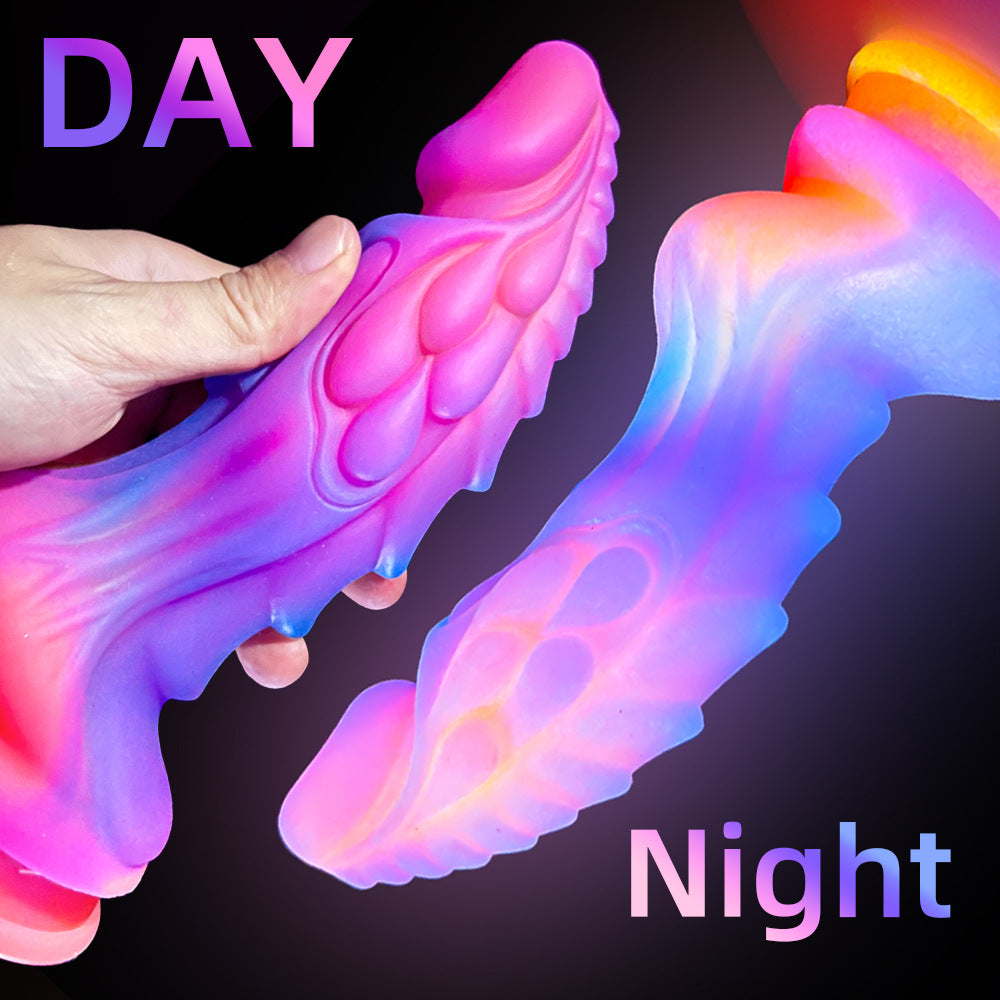Colorful Fluorescent Luminous Realistic Dildos, Stimulates G-Spot, Dildo Plug Women and Men – product view 2