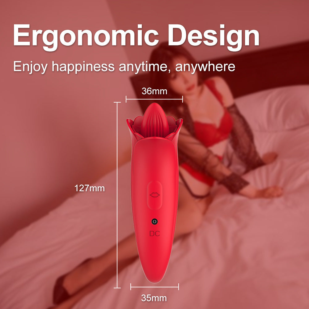 Rose Shaped Vibrating Tongue 5 Frequency Massage Rose Vibrator – product view 5