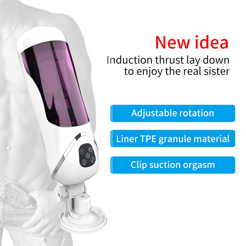 EASY.LOVE L 10 Thrusting Rotation Automatic Hands Free Male Stroker Intelligent Voice Interaction Device with Suction Base — product image 9