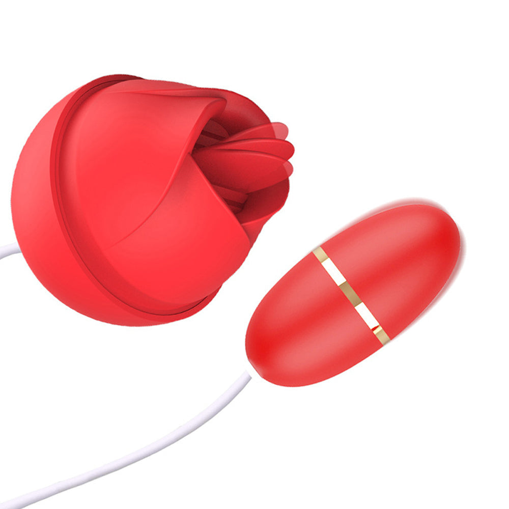 Double Tongue Licking Rose Vibrator Female Vibrating Egg – product view 8