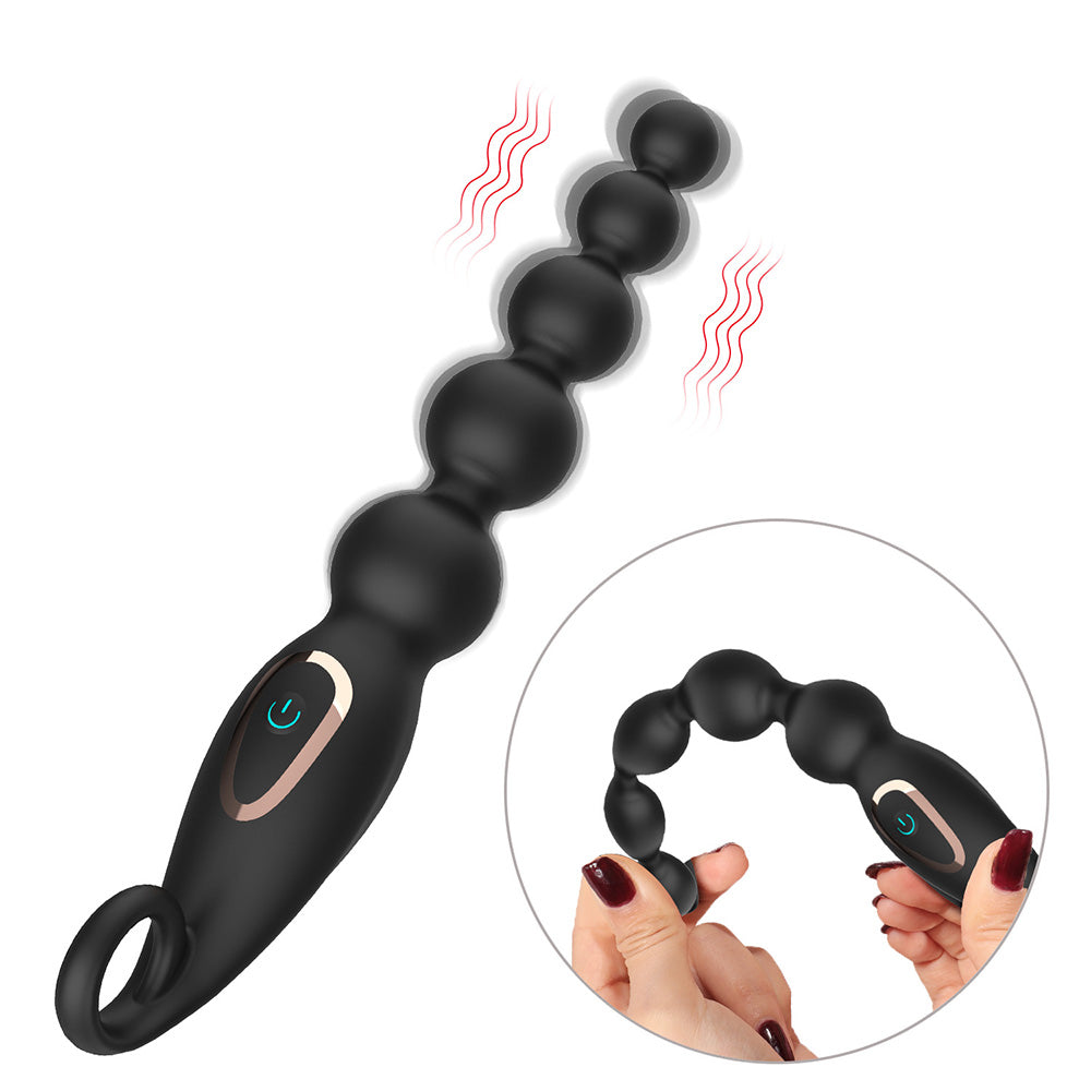7 Frequency Vibration Anal Plug With Beads In The Back Chamber — product image 7