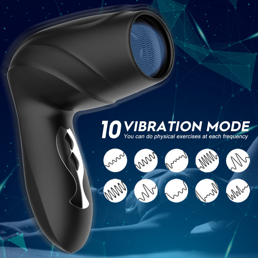 Hair Dryer 10 Vibration Masturbation Cup Pocket Pussy with Penis Trainer for Free-Hand Erection Massager — product image 3
