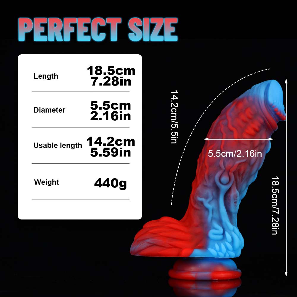 Dark Blue Phoenix Silicone Special-Shaped Thick And Long Artificial Dildo – product view 6