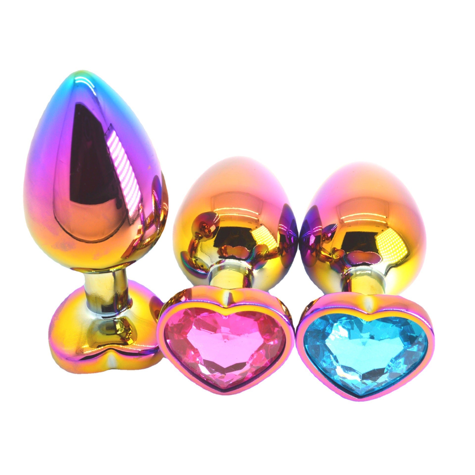 Metal Butt Plug - Anal Toying Colored Stainless Steel Metal Butt Plug – product view 2