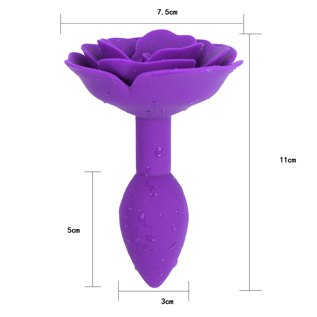 Rose Purple Butt Plug Training Anal Plug Backyard Sex Toys – product view 6