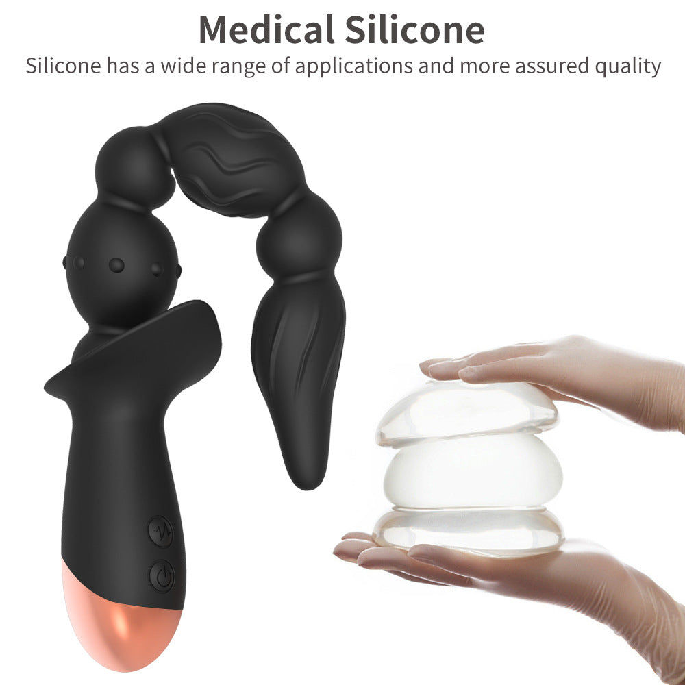 Strong Shock Lianzhu Silicone Pull Bead Back Court Anal Plug – product view 3