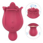 9 Frequency Rose Vibrators Vibrating Tongue Clitoris Stimulator – product view 3