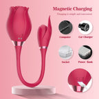 Rose Sucking Vibrator Toy For Women With Vibrating Egg – product view 4