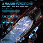 5 Telescopic Rotation 10 Vibration LED Digital Display Male Stroker — product image 5