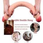 Double-Ended Soft Silicone Simulated Anus Masturbation Dildo – product view 3