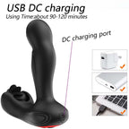 Remote Control Dual Vibrating Heated Tongue Licking Clitoris Stimulator Anal Plug – product view 8