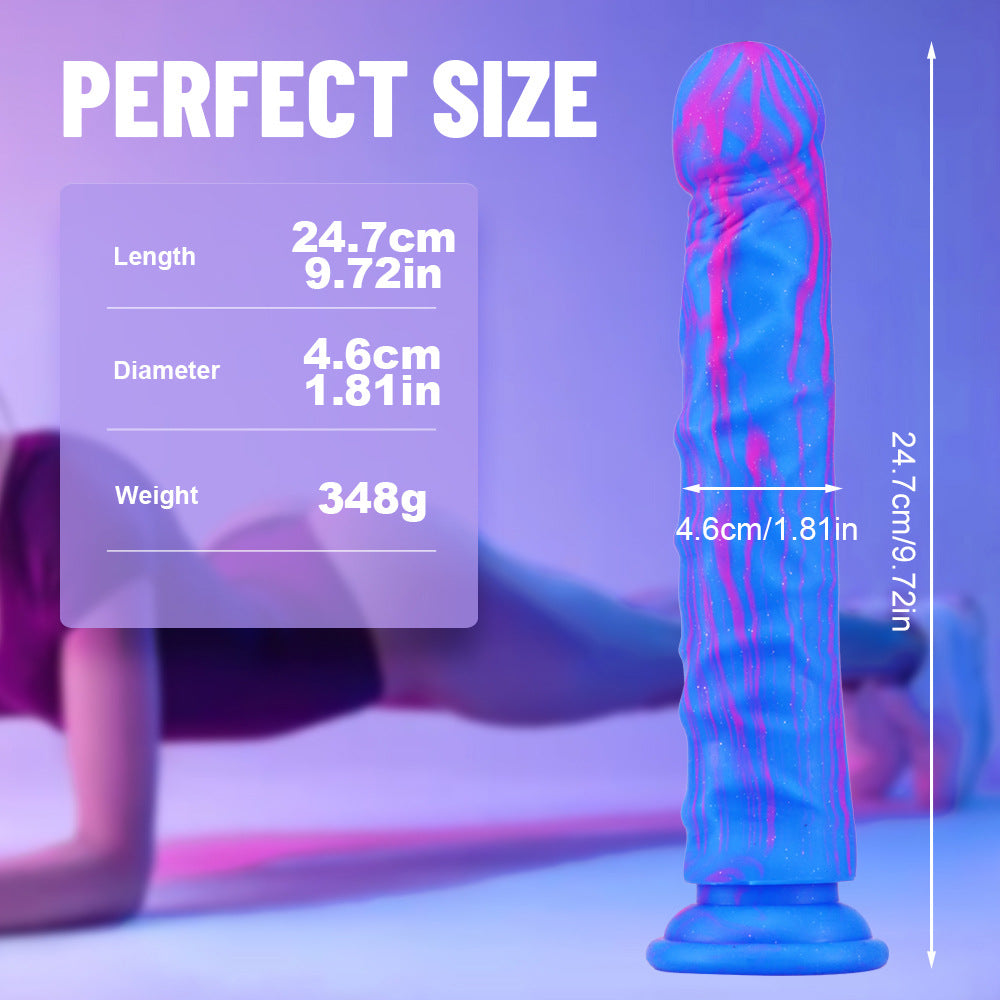 Blue Silicone Simulated Butt Plug Dildo – product view 5