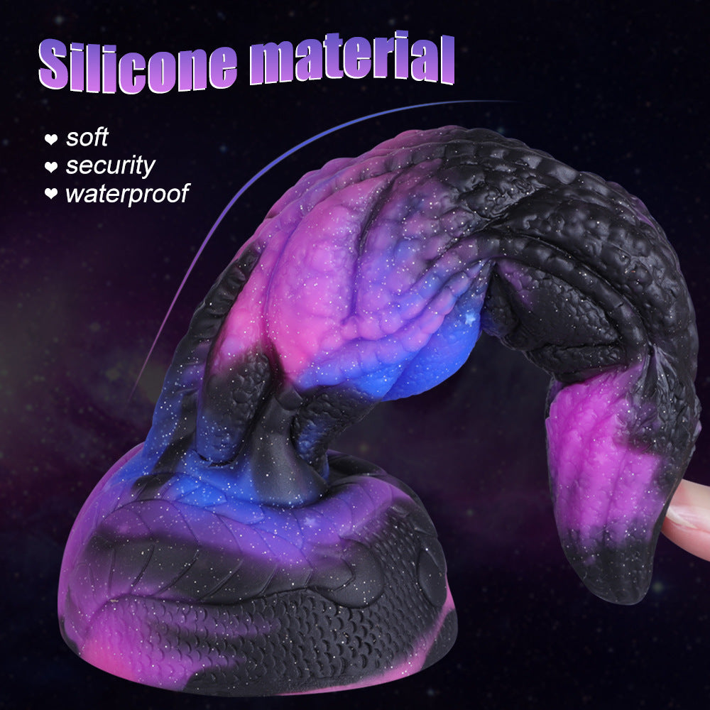 Starry Dark Purple Special-Shaped Artificial Dildo – product view 4
