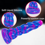 Special Shaped Mixed Color Liquid Silicone Manual Dildo – product view 6