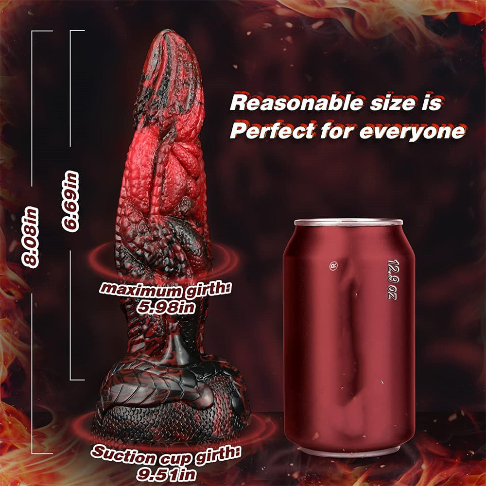 Black And Red Soft Liquid Silicone Penis Dildo – product view 5
