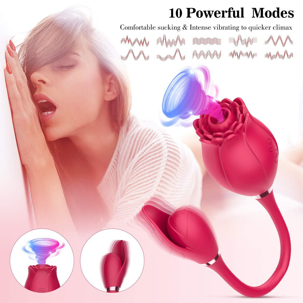 Rose Sucking Vibrator Toy For Women With Vibrating Egg – product view 2
